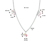 vDam Ketting Eenhoorn 36cm + 4 Cm Zilver Gerhodineerd 1330340  36cm