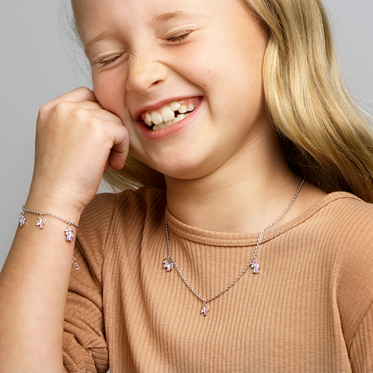 vDam Ketting Eenhoorn 36cm + 4 Cm Zilver Gerhodineerd 1330340  36cm