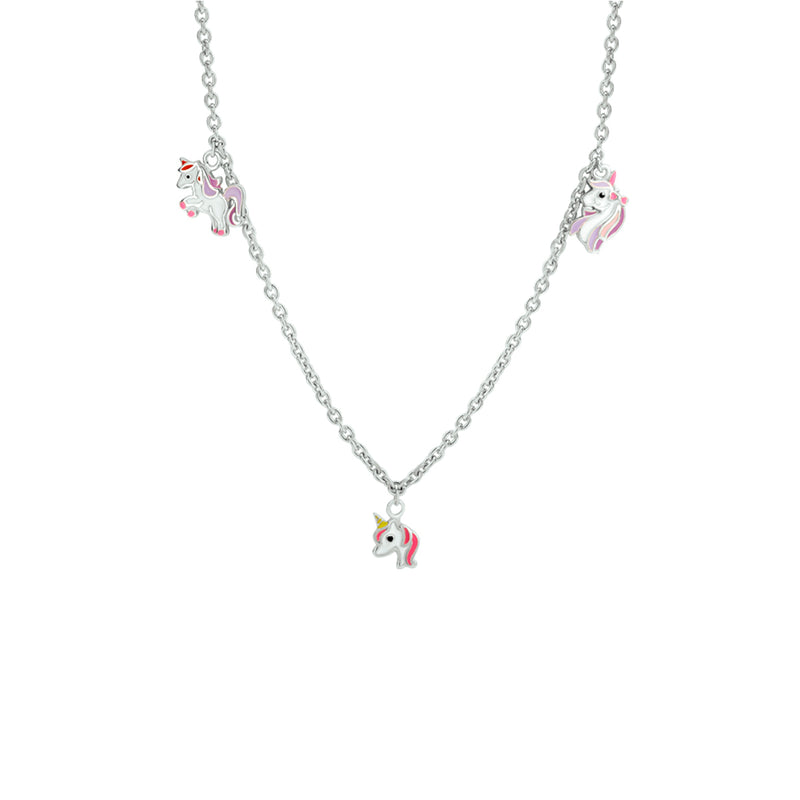 vDam Ketting Eenhoorn 36 + 4 Cm Zilver Gerhodineerd 1330340