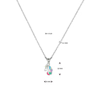 vDam Ketting Eenhoorn 36cm + 4 Cm Zilver Gerhodineerd 1337259  36cm