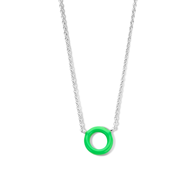 vDam Ketting Emaille 40 + 4 Cm Zilver Gerhodineerd 1336593