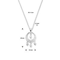 vDam Ketting Filigrain 45cm + 5 Cm Zilver Gerhodineerd 1336402  45cm