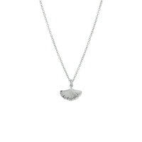 vDam Ketting Ginkgo Blad 41 + 5 Cm Zilver Gerhodineerd 1329774