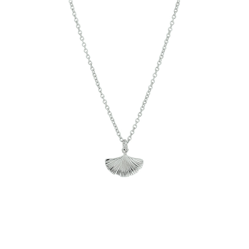 vDam Ketting Ginkgo Blad 41 + 5 Cm Zilver Gerhodineerd 1329774