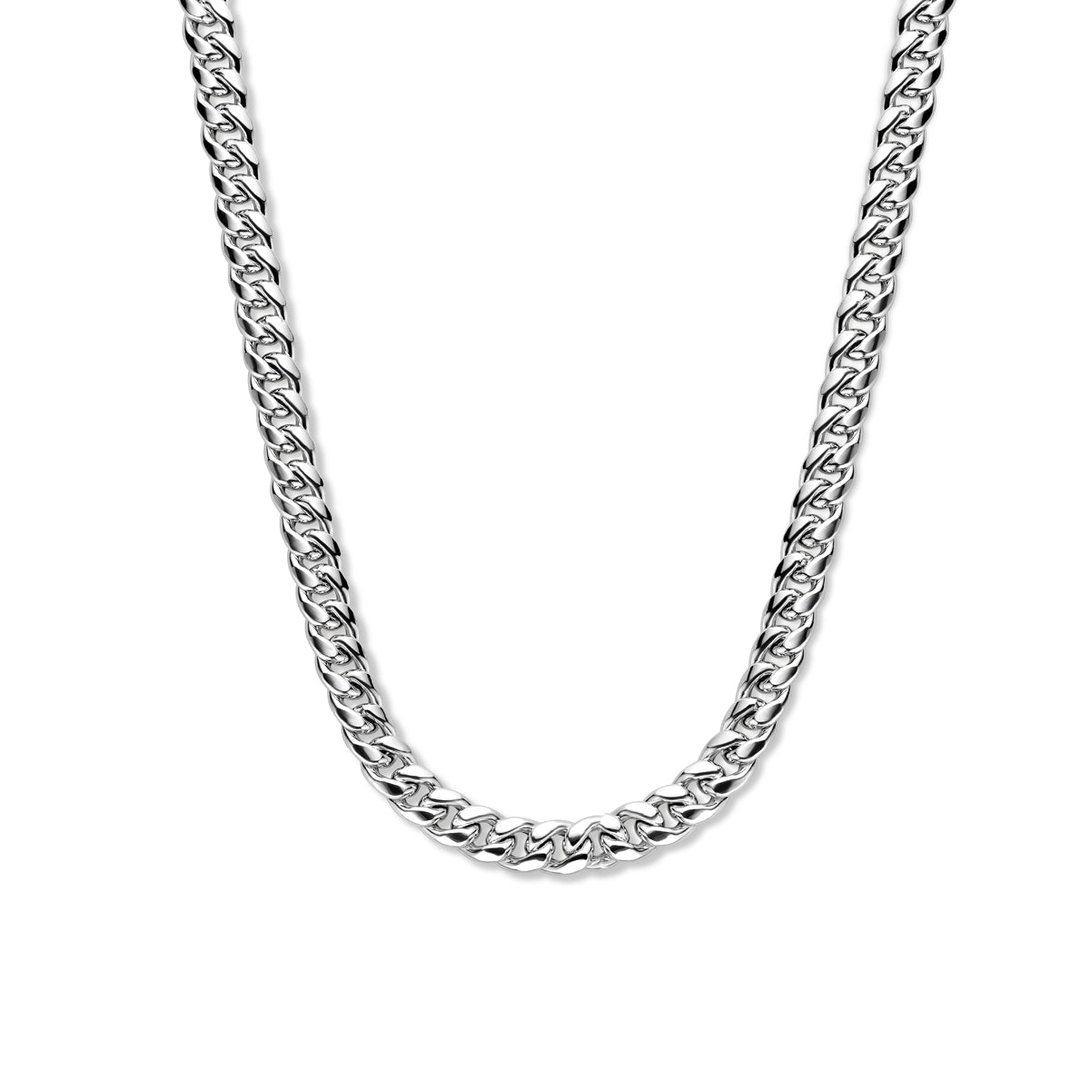 vDam Ketting Gourmette 10 Mm 42 + 3 Cm Zilver Gerhodineerd 1337022
