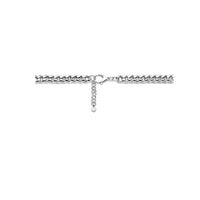 vDam Ketting Gourmette 10 Mm 42cm + 3 Cm Zilver Gerhodineerd 1337022  42cm