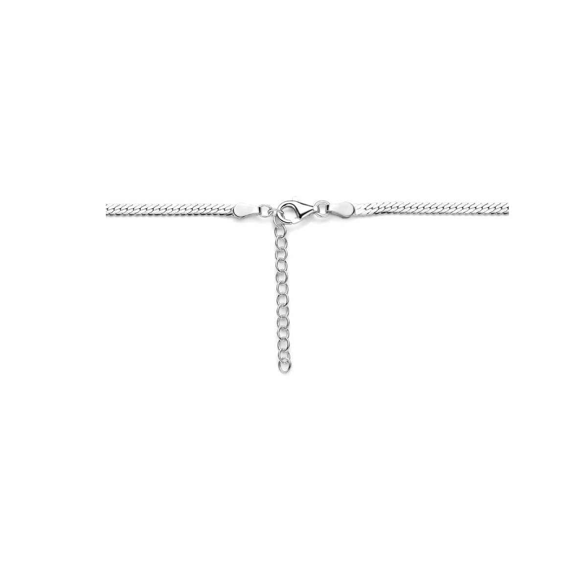 vDam Ketting Gourmette 2,6 Mm 40cm + 4 Cm Zilver Gerhodineerd 1341605  40cm