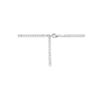 vDam Ketting Gourmette 3,0 Mm 41cm + 4 Cm Zilver Gerhodineerd 1335068  41cm