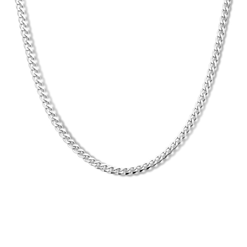 vDam Ketting Gourmette 3,0 Mm 41 + 4 Cm Zilver Gerhodineerd 1335068