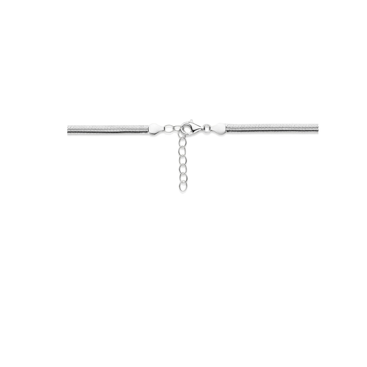 vDam Ketting Gourmette 4,6 Mm 40cm + 4 Cm Zilver Gerhodineerd 1341611  40cm