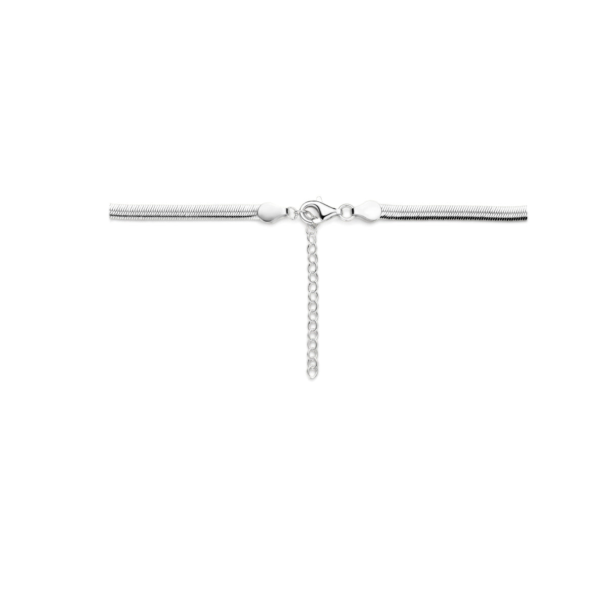 vDam Ketting Gourmette 4 Mm 40cm + 4 Cm Zilver Gerhodineerd 1341610  40cm