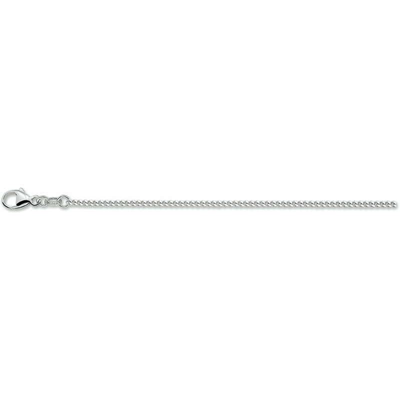 vDam Ketting Gourmette 4-zijdes Geslepen 1,6 Mm 41 + 4 Cm Zilver Gerhodineerd 1329067  45cm
