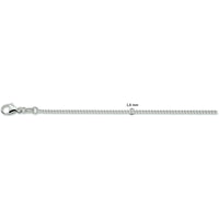 vDam Ketting Gourmette 4-zijdes Geslepen 1,6 Mm Zilver Gerhodineerd 1326717  38cm