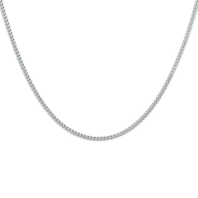 vDam Ketting Gourmette 4-zijdes Geslepen 1,8 Mm Zilver Gerhodineerd 1330046  80cm