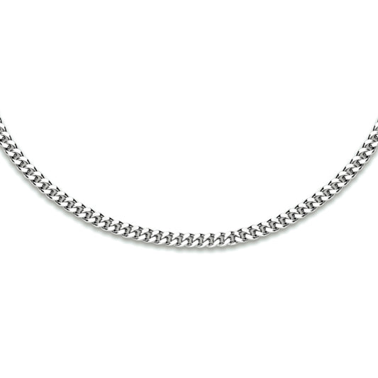vDam Ketting Gourmette 4-zijdes Geslepen 2,4 Mm Zilver Gerhodineerd 1333560