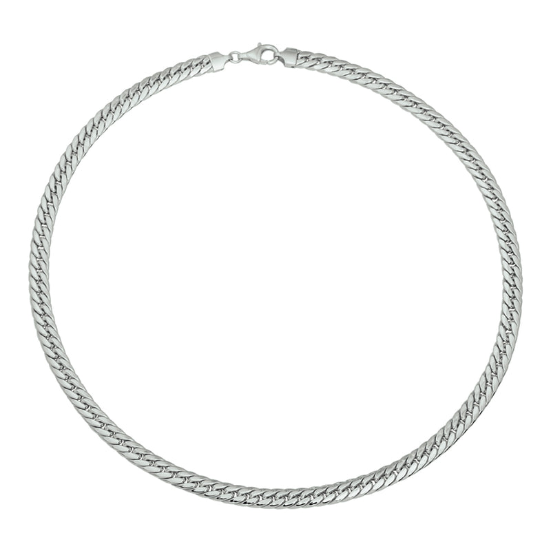 vDam Ketting Gourmette 4-zijdes Geslepen 6,0 Mm 45cm Cm Zilver Gerhodineerd 1329314  45cm