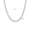 vDam Ketting Gourmette 5,4 Mm 41cm + 4 Cm Zilver Gerhodineerd 1334023  41cm