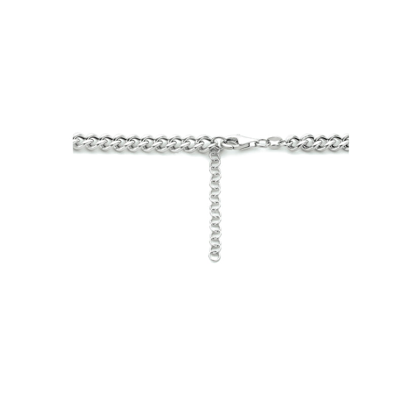 vDam Ketting Gourmette 5,4 Mm 41cm + 4 Cm Zilver Gerhodineerd 1334023  41cm