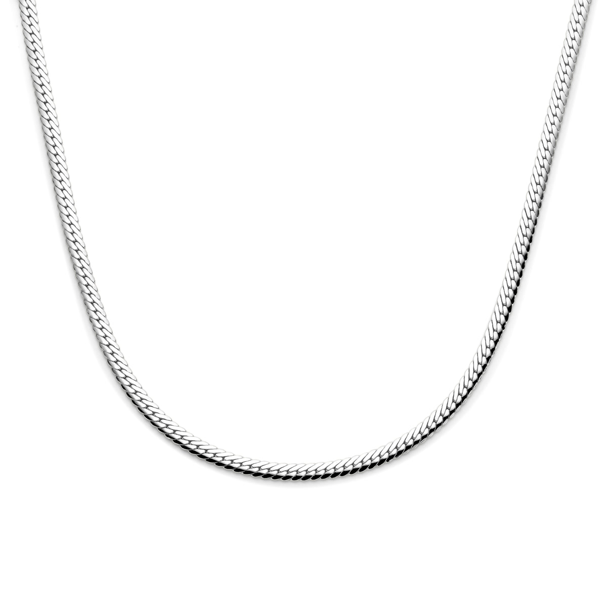 vDam Ketting Gourmette 5 Mm 40 + 4 Cm Zilver Gerhodineerd 1341607