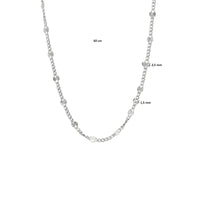 vDam Ketting Gourmette En Plaatjes 2,5 Mm Zilver Gerhodineerd 1332710  60cm