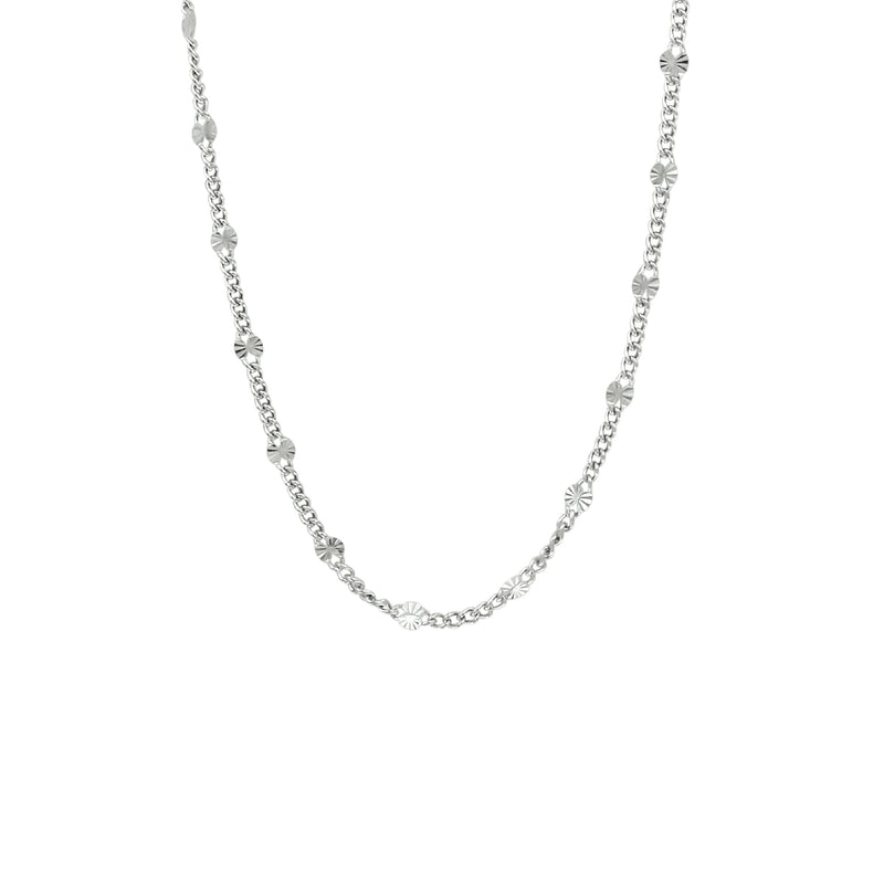 vDam Ketting Gourmette En Plaatjes 2,5 Mm Zilver Gerhodineerd 1332710