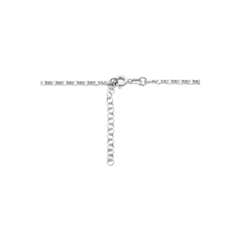 vDam Ketting Gourmette Met Tussenstuk 2,2 Mm 40cm + 4 Cm Zilver Gerhodineerd 1335673  40cm