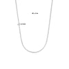 vDam Ketting Gourmette Met Tussenstuk 2,2 Mm 40cm + 4 Cm Zilver Gerhodineerd 1335673  40cm