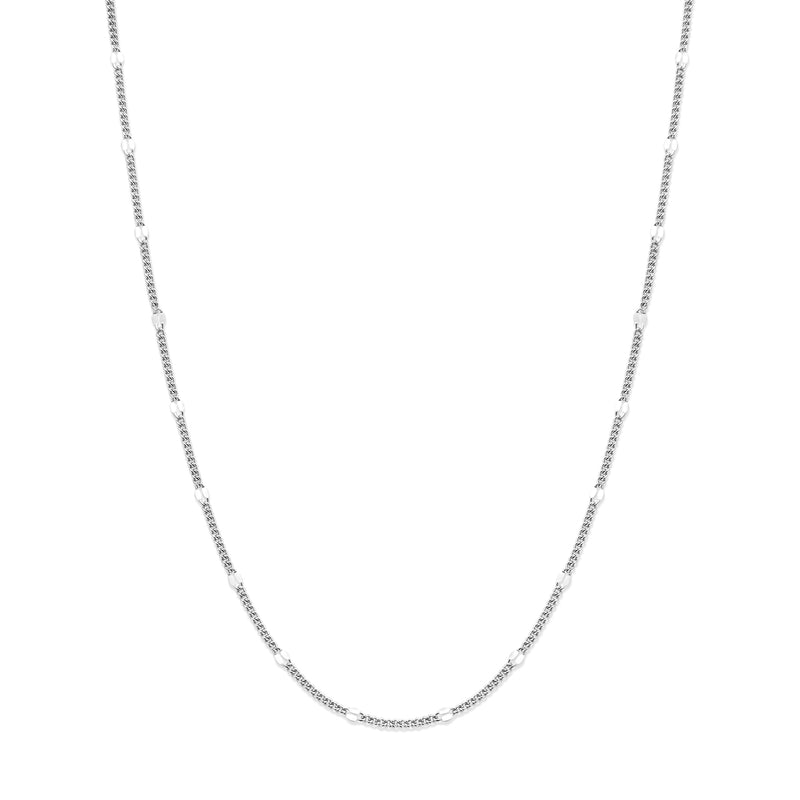 vDam Ketting Gourmette Met Tussenstuk 3,0 Mm 37 + 5 Cm Zilver Gerhodineerd 1339678