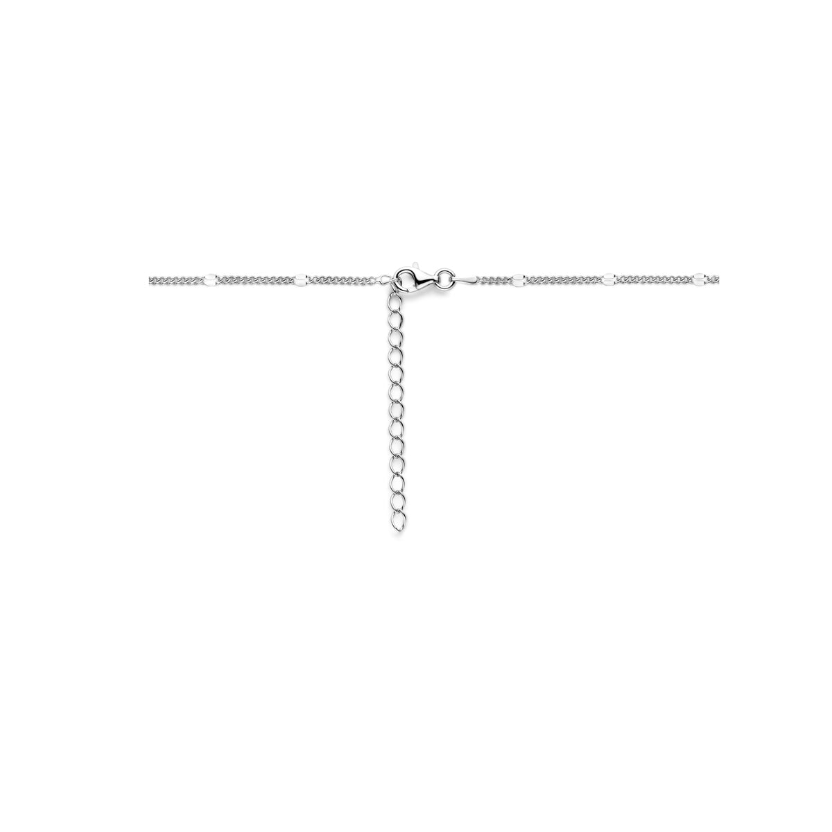 vDam Ketting Gourmette Met Tussenstuk 3,0 Mm 37cm + 5 Cm Zilver Gerhodineerd 1339678  37cm