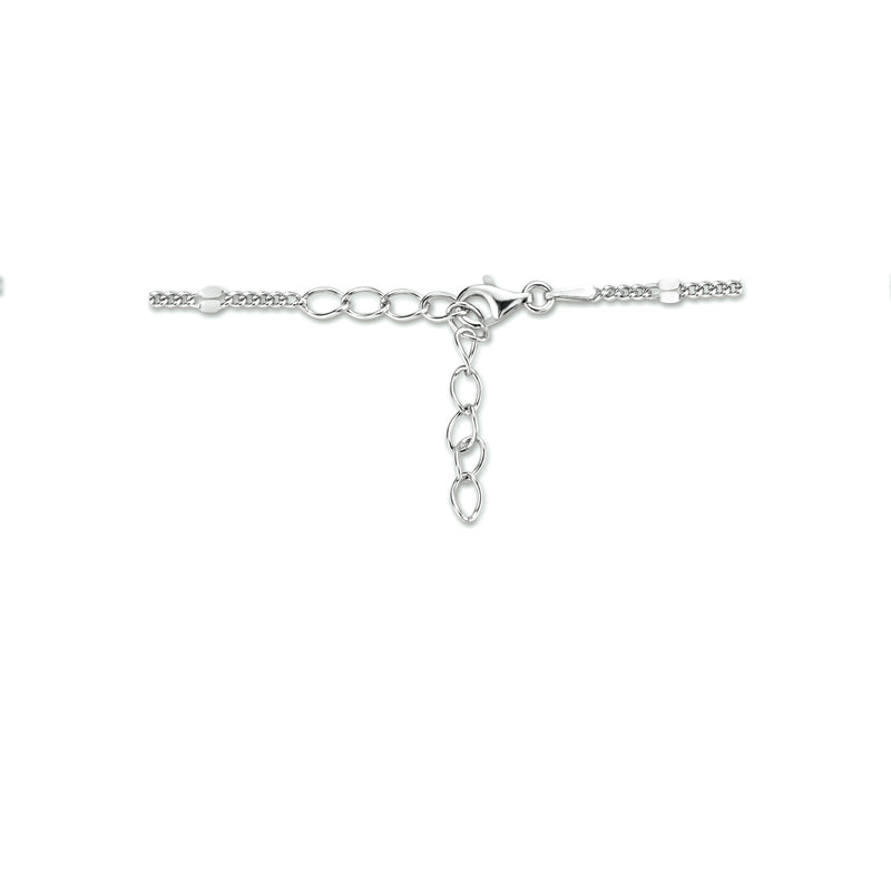 vDam Ketting Gourmette Met Tussenstuk 3,0 Mm 40cm + 4 Cm Zilver Gerhodineerd 1333550  40cm