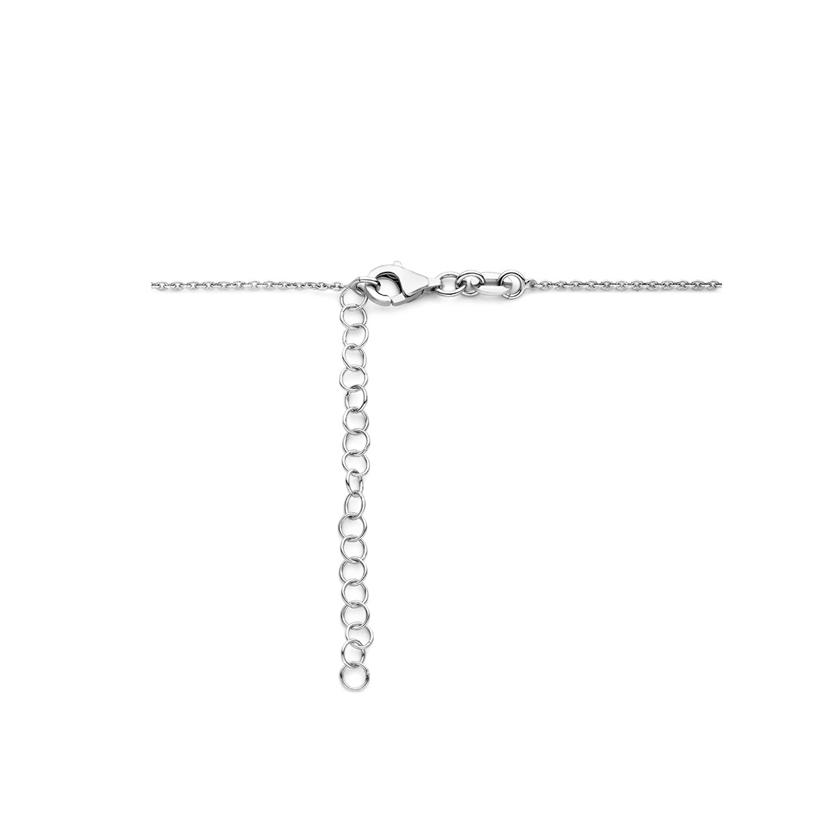 vDam Ketting Hart 1,5 Mm 42cm + 5 Cm Zilver Gerhodineerd 1338358  42cm
