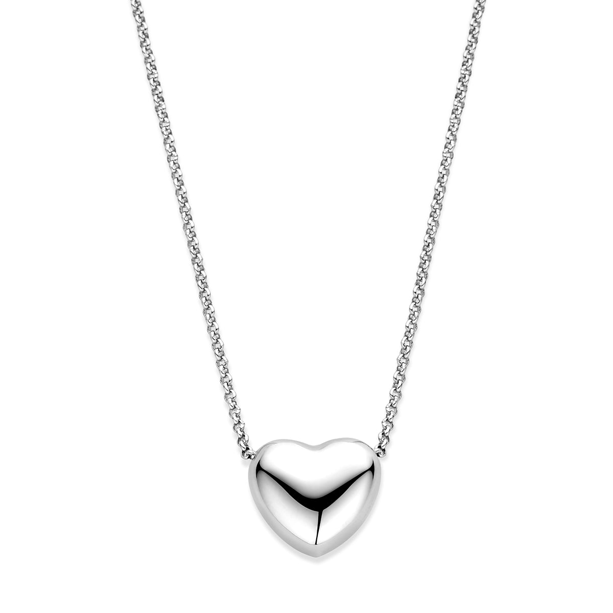vDam Ketting Hart 1,5 Mm 42 + 5 Cm Zilver Gerhodineerd 1338360