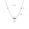 vDam Ketting Hart 36cm + 3 Cm Zilver Gerhodineerd 1329645  36cm