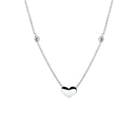 vDam Ketting Hart 36 + 3 Cm Zilver Gerhodineerd 1329645