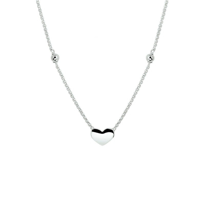 vDam Ketting Hart 36 + 3 Cm Zilver Gerhodineerd 1329645