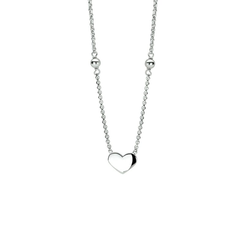 vDam Ketting Hart 36cm + 3 Cm Zilver Gerhodineerd 1329645  36cm