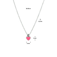vDam Ketting Hart 36 - 38cm Cm Zilver Gerhodineerd 1328669  38cm