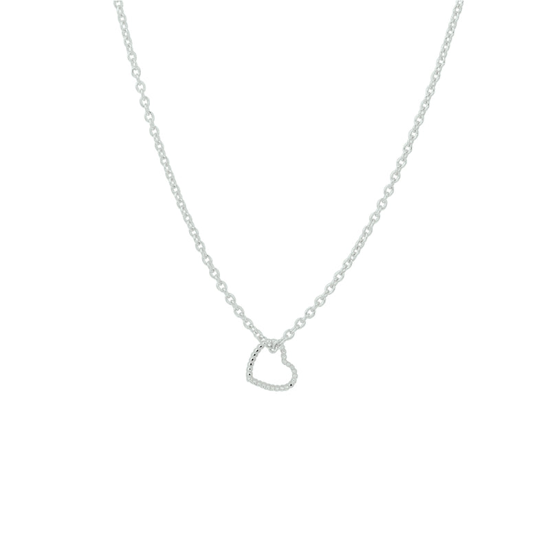 vDam Ketting Hart 40 - 42 - 44 Cm Zilver Gerhodineerd 1333029