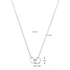 vDam Ketting Hart 40cm + 5 Cm Zilver Gerhodineerd 1326172  40cm