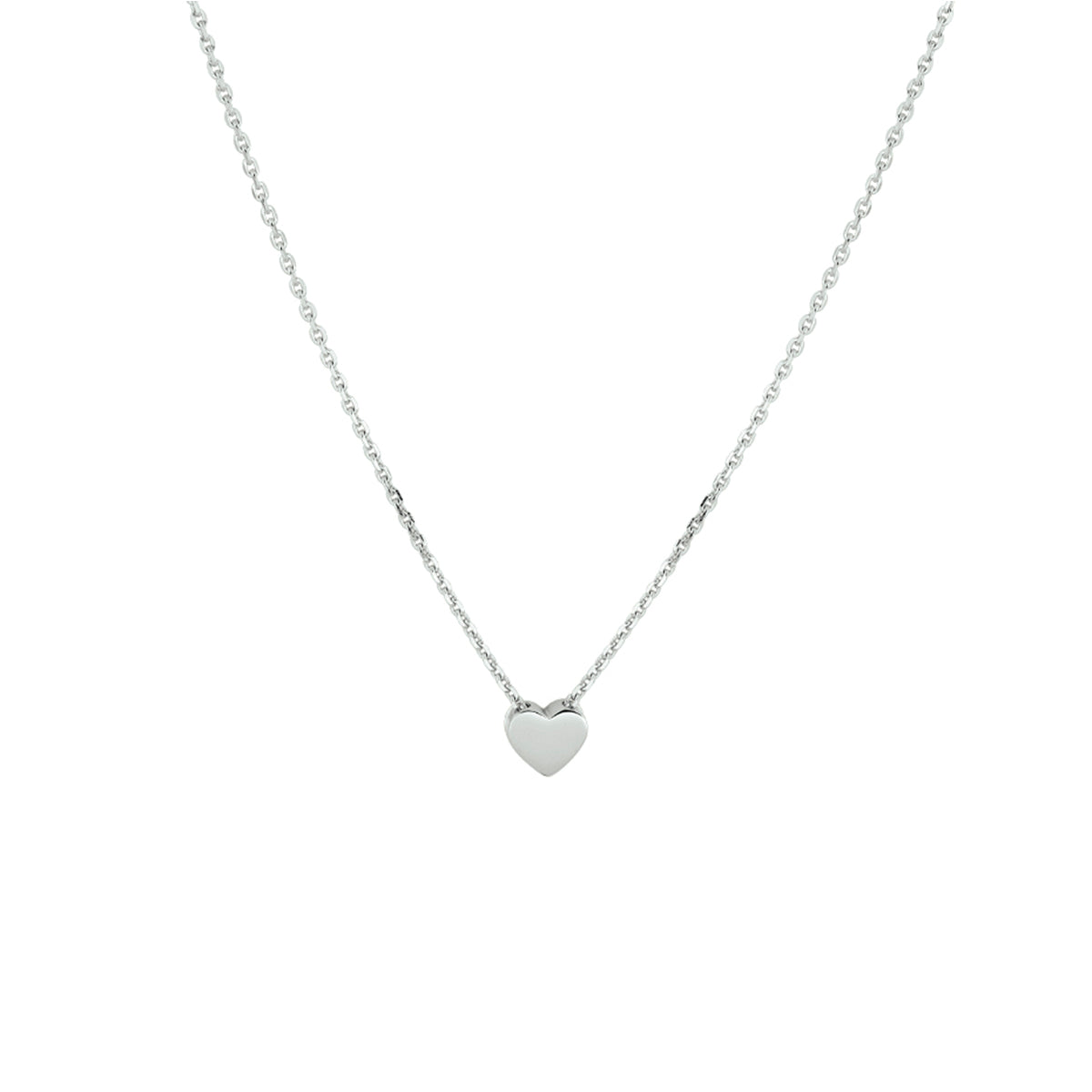 vDam Ketting Hart 41 + 4 Cm Zilver Gerhodineerd 1332360