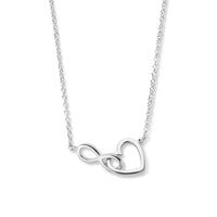 vDam Ketting Hart En Infinity  41 + 4 Cm Zilver Gerhodineerd 1336506