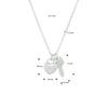 vDam Ketting Hart En Sleutel 41cm + 4 Cm Zilver Gerhodineerd 1333529  41cm