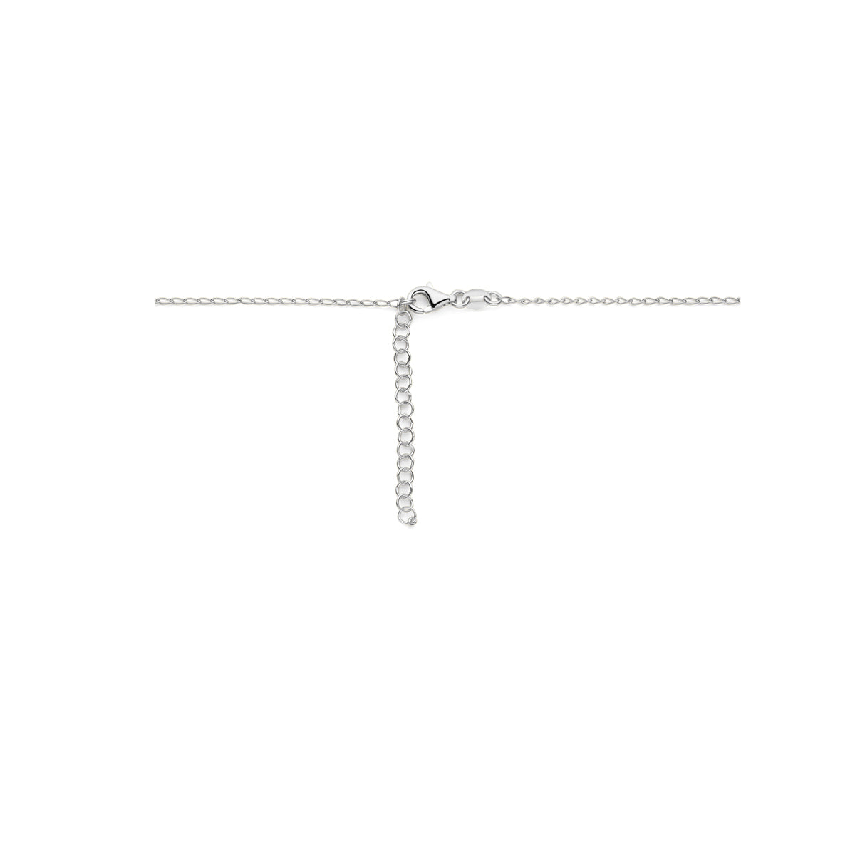 vDam Ketting Hart En Slot 41cm + 4 Cm Zilver Gerhodineerd 1338191  41cm