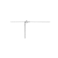 vDam Ketting Hart Zirkonia Gediamanteerd 41cm + 4 Cm Zilver Gerhodineerd 1336712  41cm