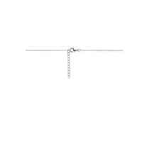 vDam Ketting Hartje 36cm + 3 Cm Zilver Gerhodineerd 1341814  36cm