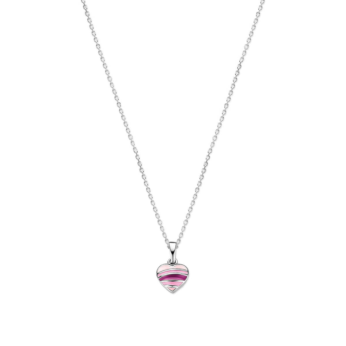 vDam Ketting Hartje 36 + 4 Cm Zilver Gerhodineerd 1340079