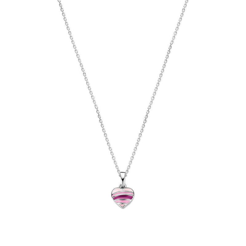 vDam Ketting Hartje 36 + 4 Cm Zilver Gerhodineerd 1340079