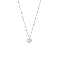 vDam Ketting Hartje 36 + 4 Cm Zilver Gerhodineerd 1341865