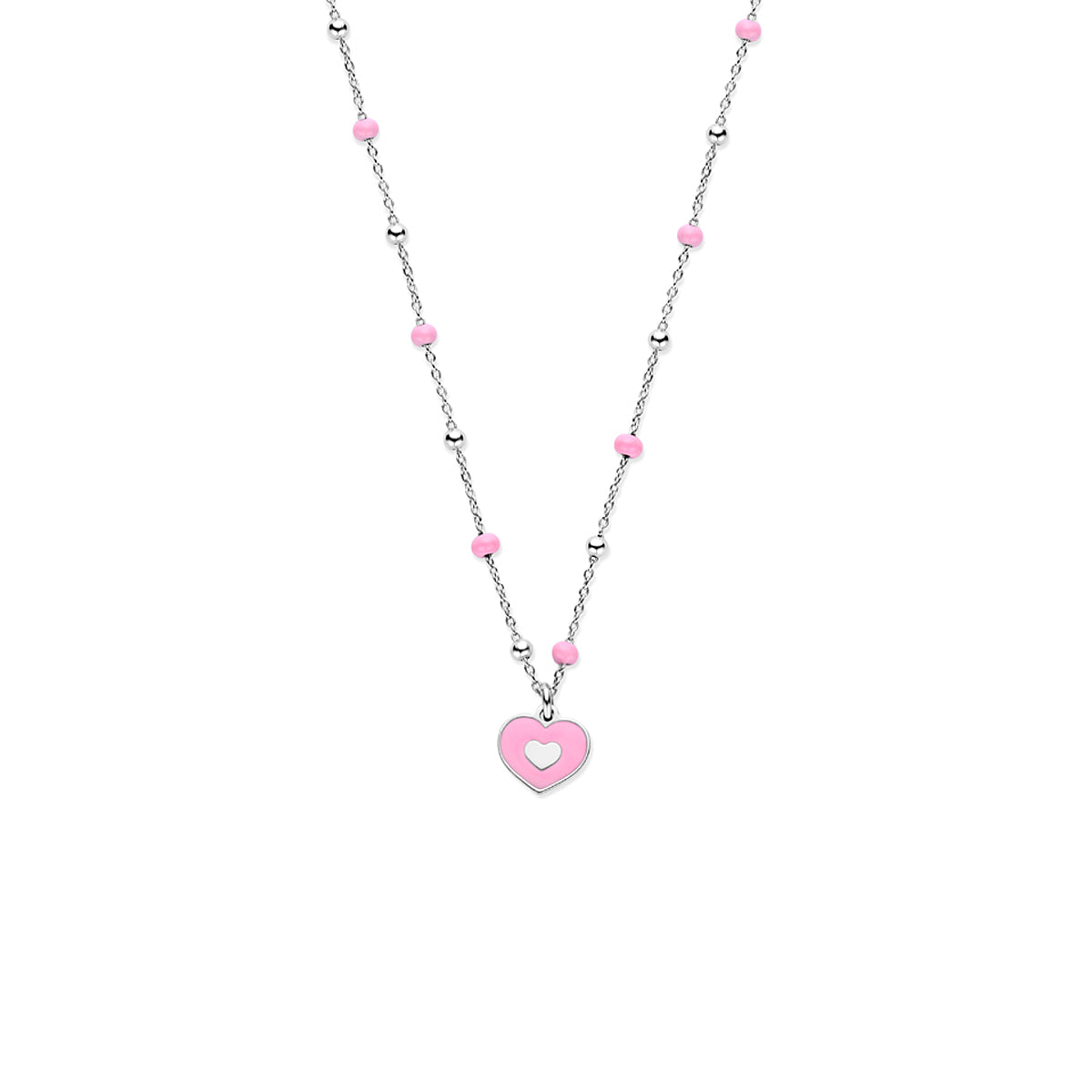 vDam Ketting Hartje 36 + 4 Cm Zilver Gerhodineerd 1341865