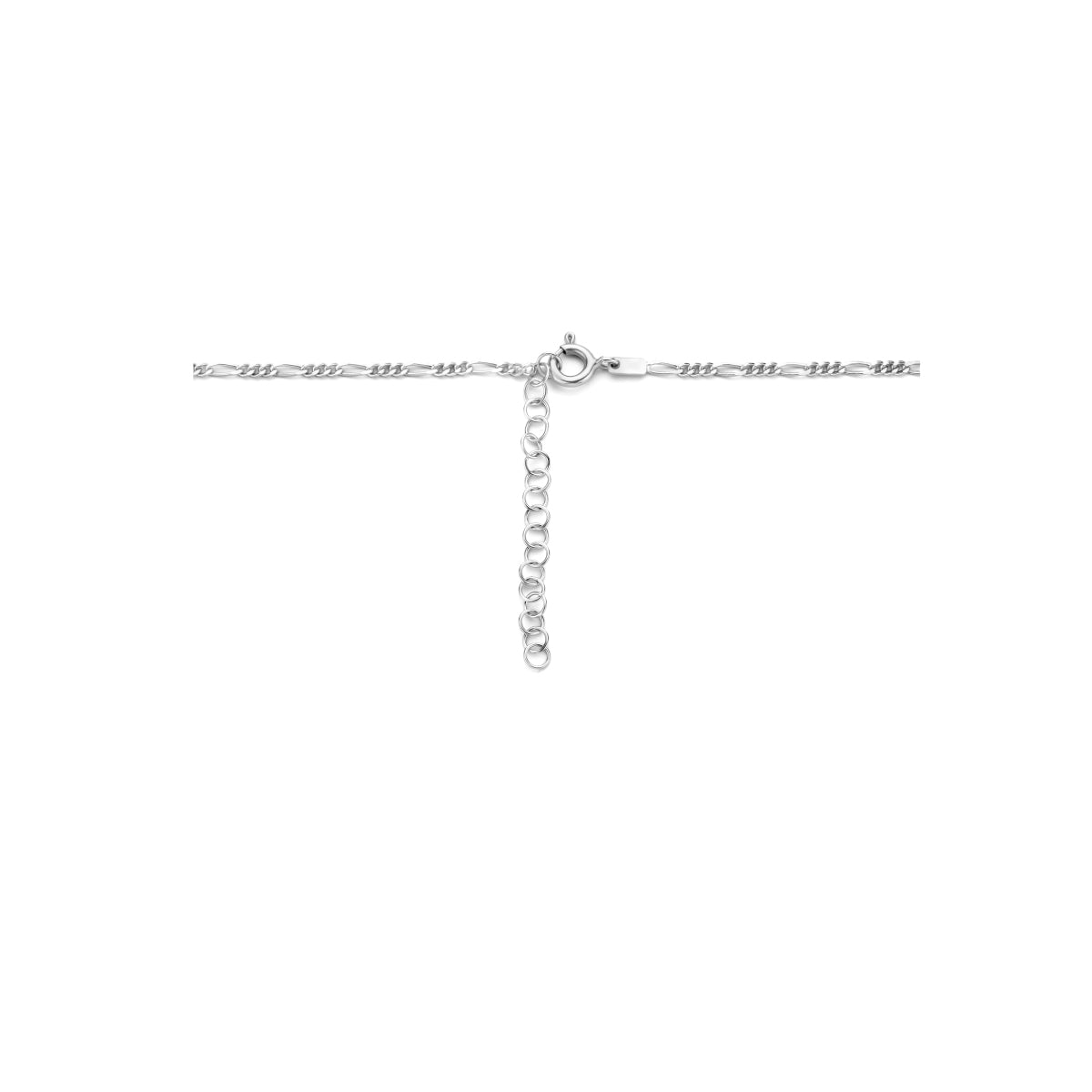 vDam Ketting Hartje 40cm + 5 Cm Zilver Gerhodineerd 1334893  40cm